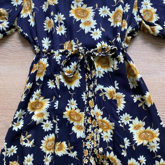 Vintage Dresses Y2k Ditsy Daisy Sunflower Floral Maxi Dress Poshmark